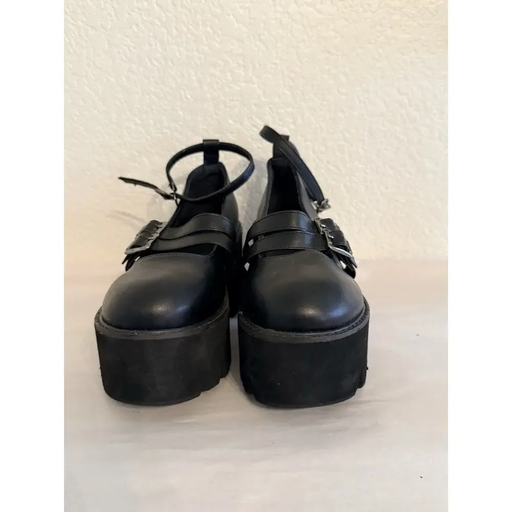 Goth N Rock Casual Goth Grunge Punk Y2K Women's Platform Shoes Size 38 US 7 - Picture 2 of 11
